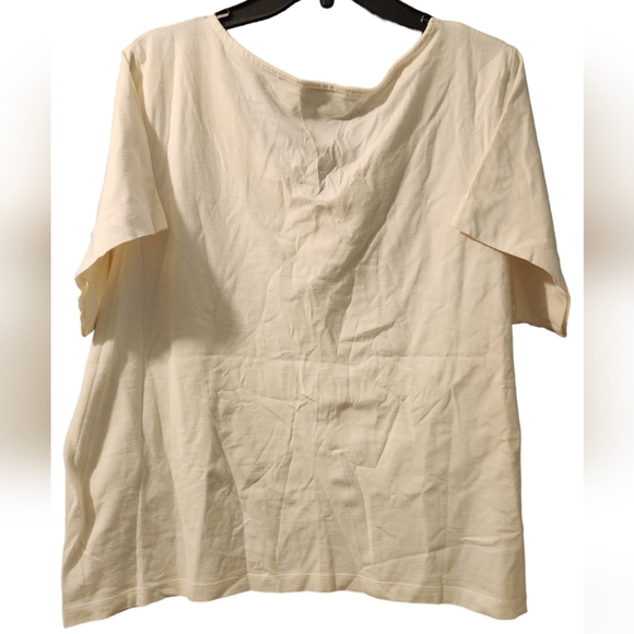 Villager Cream Short Sleeve Blouse/Embroidery - Size 3 - Picture 2 of 5